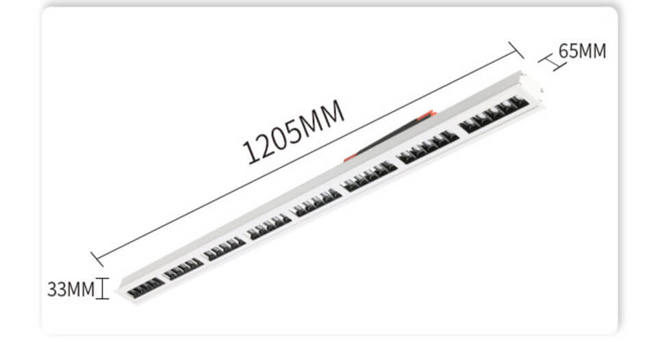 1.2M 40W slim linear LED downlight anti glare