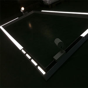 linear light with spot light with wall washer light